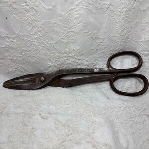 Vintage Wiss & Sons Wiss-19 Forged Steel 12” Tin Snips Metal Sheers Newark NJ